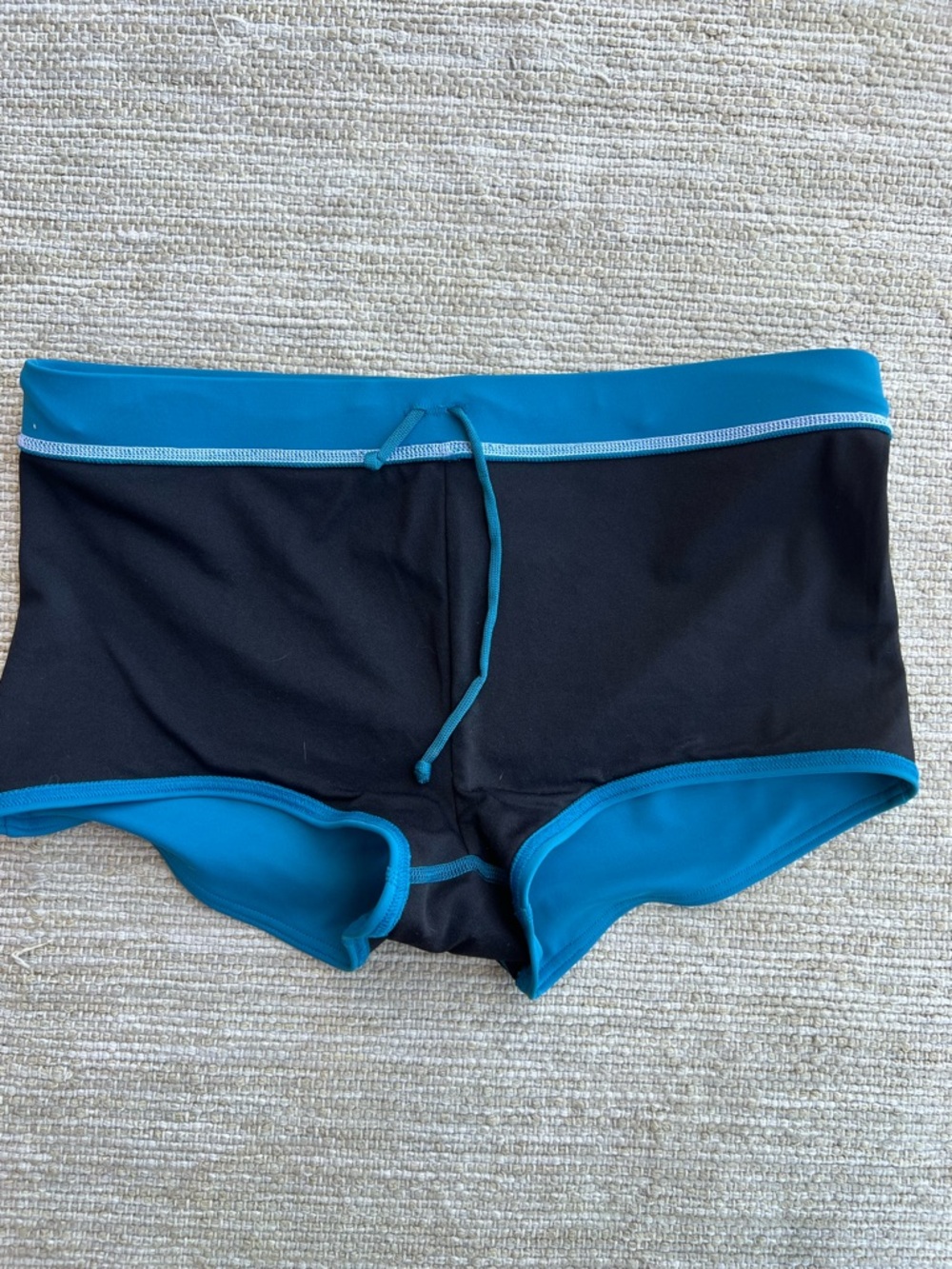 Lands' End Swim Sporty Boy Short Bottoms teal blue size 10 - Picture 3 of 7